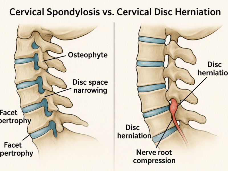 Cervical Spondylosis vs. Cervical Disc Herniation: Key Differences Explained
